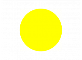 Круг контрастный желтый 200мм